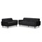 Baxton Studio Allister Mid-Century Dark Grey Upholstered 2-Piece Living Room Set 158-9746-9747 - alternate 1